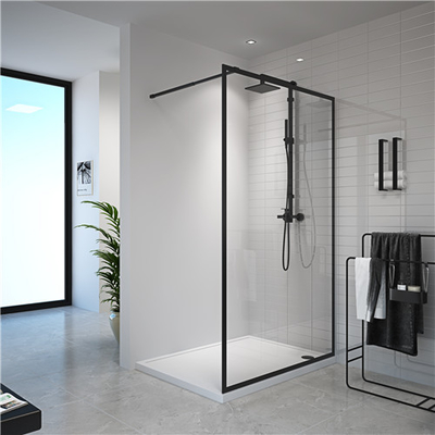 czarne drzwi prysznicowe ze szkła hartowanego ze stali nierdzewnej o grubości 6 mm 1200X2000mm