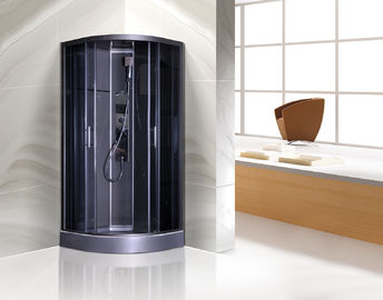 Ciemnoszare profile Półprzewodnikowe kabiny prysznicowe, zakrzywione narożne kabiny prysznicowe