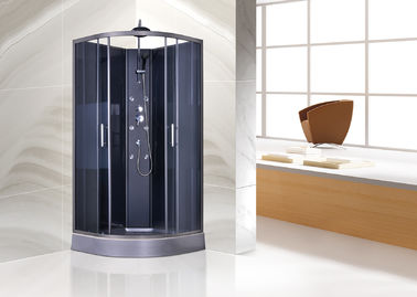 Kwadratowe kabiny prysznicowe ze szkła hartowanego PVC w matowym szarym panelu funkcjonalnym