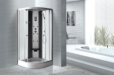 Profil matowy srebrny Kabiny prysznicowe zakrzywione, zamknięte kabiny prysznicowe