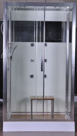 1200x800x2150mm Prostokątne kabiny prysznicowe z bambusowym siedziskiem