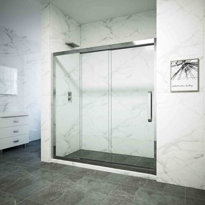 Szklane drzwi prysznicowe z separacją na sucho na mokro