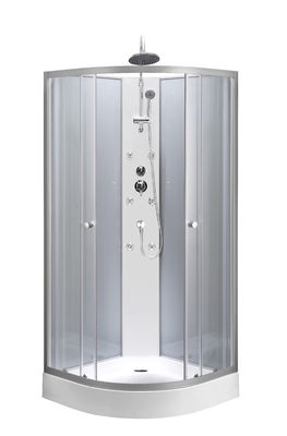 Półokrągłe kabiny prysznicowe z przezroczystego szkła hartowanego z 15,5 cm tacą ABS