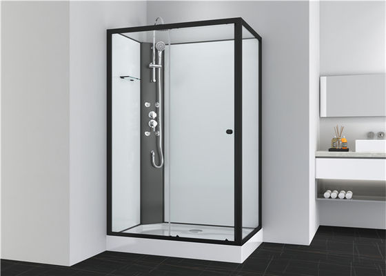Kabiny łazienkowe, półokrągłe kabiny prysznicowe 1100 X 800 X 2250 mm Czarne aluminium