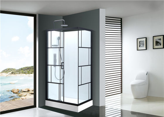 Kabiny łazienkowe, półokrągłe kabiny prysznicowe 1100 X 800 X 2250 mm czarne aluminium