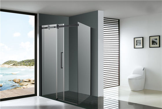 Drzwi prysznicowe ze szkła przesuwnego ze stali nierdzewnej