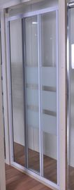 Niestandardowe szklane drzwi prysznicowe, 3 szt. Drzwi szklane przesuwne z profilem pomalowanym na biało