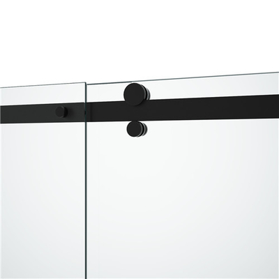 czarne drzwi prysznicowe ze szkła hartowanego ze stali nierdzewnej o grubości 6 mm1200X1950mm