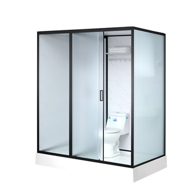 Kabiny prysznicowe Biała akrylowa taca ABS 1900 * 1200 * 2150 mm czarny aluminiowy przód otwarty