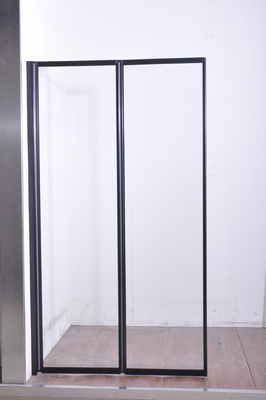 czarne przesuwne drzwi prysznicowe ze szkła hartowanego 6 mm 1200 x 1950 mm