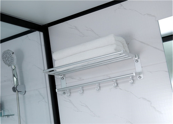 Kabiny prysznicowe Biały Akryl ABS Brodzik 2000*1160*2150mm czarny aluminiowy front otwarty