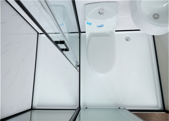 Kabiny prysznicowe Biały Akryl ABS Brodzik 2000*1160*2150mm czarny aluminiowy front otwarty