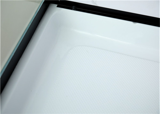 Kabiny prysznicowe Biała akrylowa taca ABS 1600 * 1200 * 2150 mm czarne aluminium