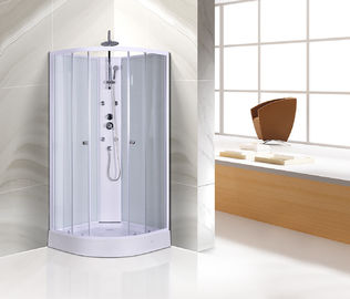 Indywidualne narożne kabiny prysznicowe, zakrzywione narożne kabiny prysznicowe Białe profile malowane