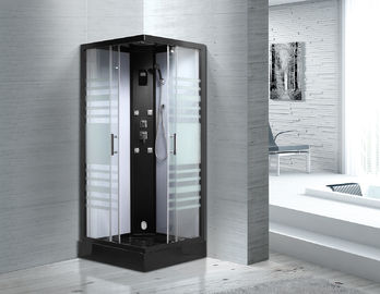 Matowe czarne profile Przesuwne szklane drzwi Zestawy do kabin prysznicowych dla hoteli z gwiazdą