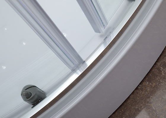 Zakrzywiona narożna kabina prysznicowa, 900x900x2000mm Kabiny prysznicowe i wannowe, chromowane aluminium