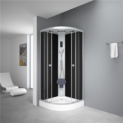 Wolno stojące kwadrantowe kabiny prysznicowe z przezroczystym, zamurowanym szkłem