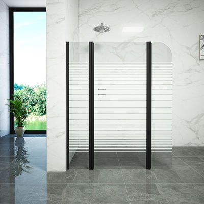 Kwadratowe wolnostojące drzwi prysznicowe ze szkła hartowanego