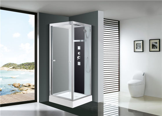 , Kwadratowa kabina prysznicowa z białą akrylową tacą, Modne drzwi obrotowe ， Narożne kabiny prysznicowe