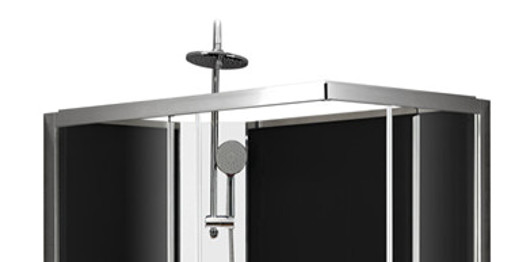Kwadratowe kabiny prysznicowe łazienkowe czarne akrylowe tace ABS chromowane malowane 120 * 80 * 225 cm